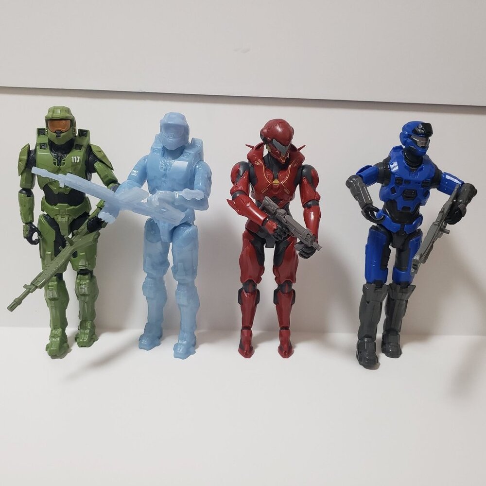 Jazwares Halo Articulated Action Figures Master Chief Camo Spartans 12 in
